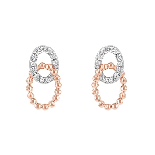 Durchflochtene Ohrringe mit Diamanten Helene
