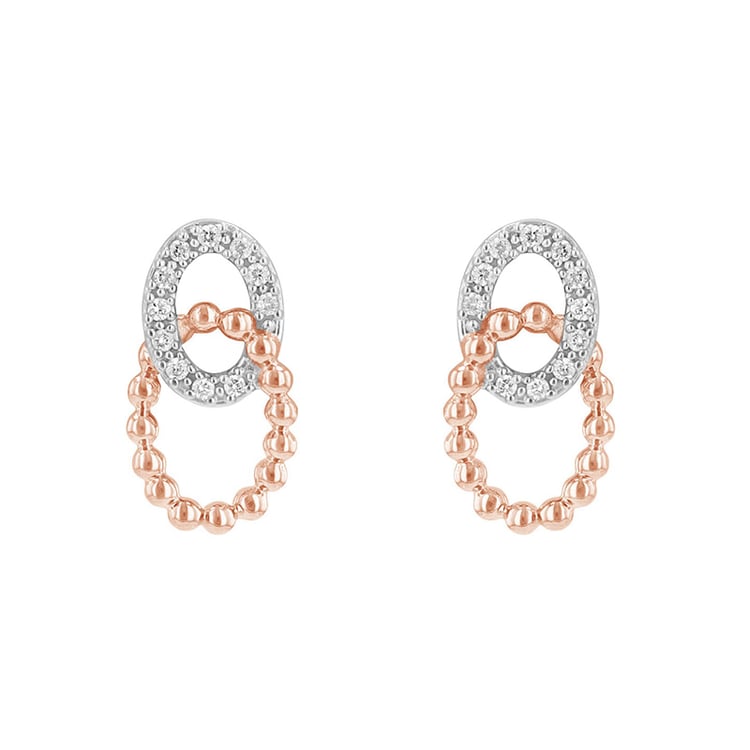 Durchflochtene Ohrringe mit Diamanten Helene 85031