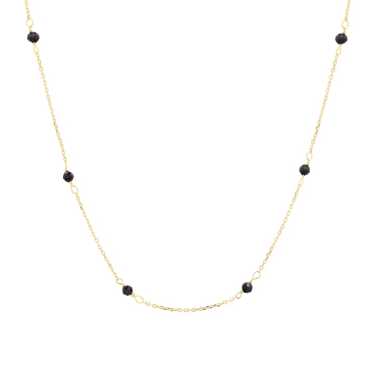 Vergoldete Kette aus Silber mit Spinell-Perlen Liona