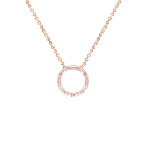 Goldener Karma-Anhänger mit Diamanten Heidi