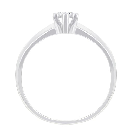 Goldener Solitärring mit Diamant Leandra