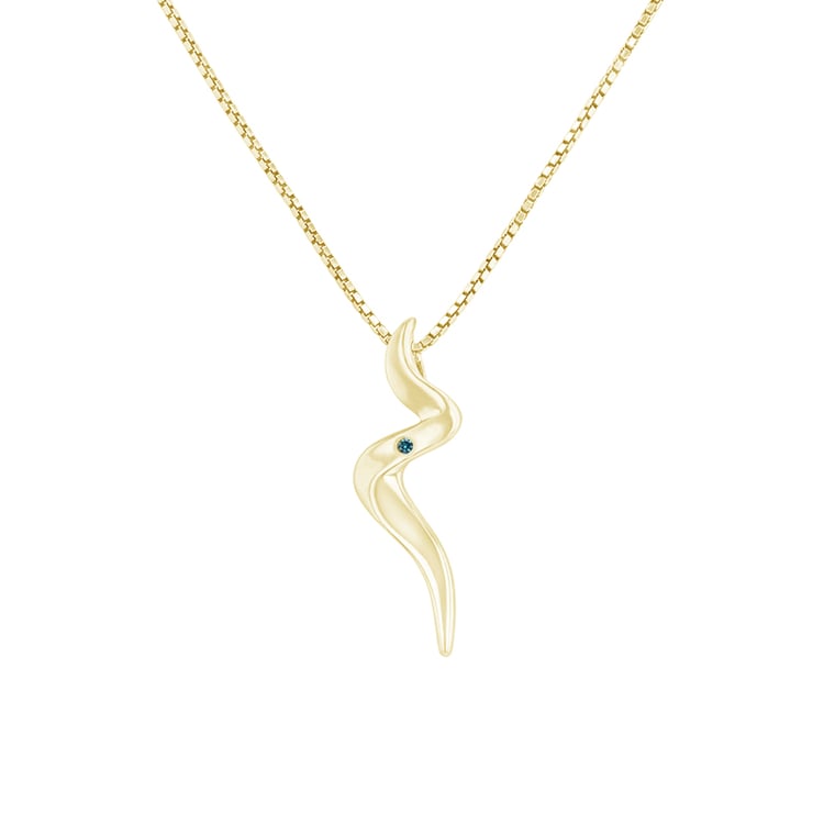 Silberner Anhänger mit blauem Diamanten Shanin 86005