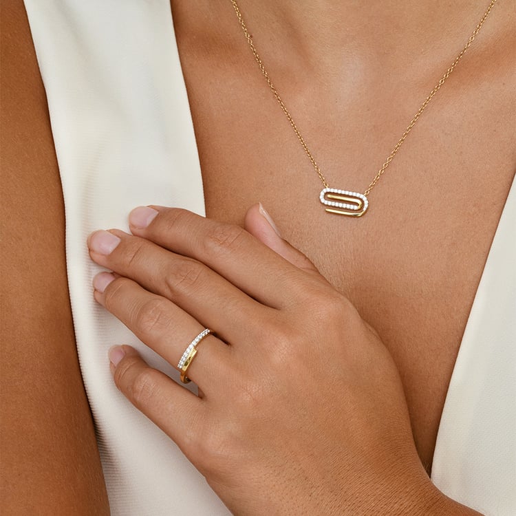 Halskette aus Gold mit Lab Grown Diamanten Aly 163505