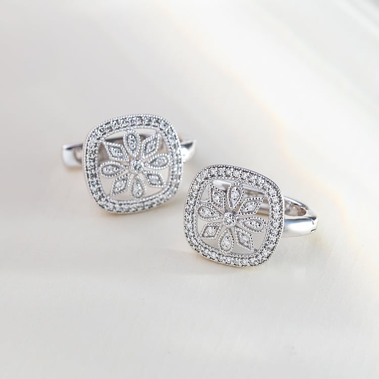 Ohrringe mit Diamantblumen Retta 152017