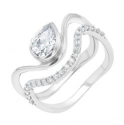 Original Verlobungs-Set aus Ringen mit Lab Grown Diamanten Judith