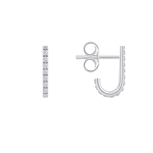 Minimalistische Ohrringe mit Diamanten Passang
