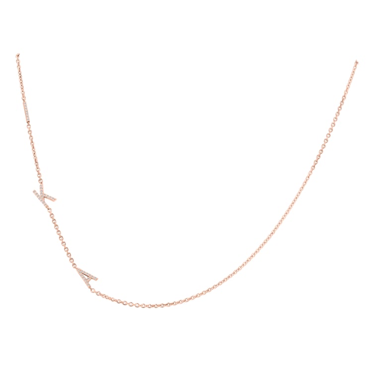 Kette mit drei Buchstaben und Lab Grown Diamanten Lupe 152251