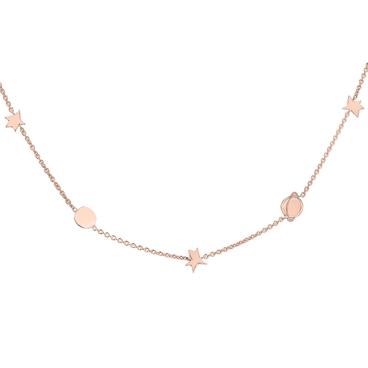 Silberne Halskette mit Planeten und Sternen Der Kleine Prinz 141767