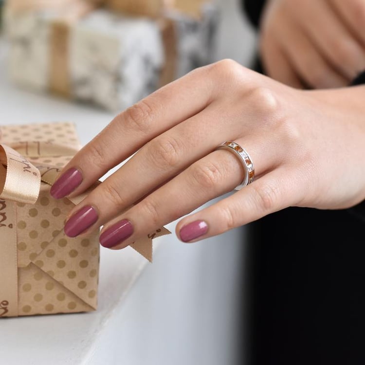 Memoryring aus Silber mit Citrinen Vuolo 39116