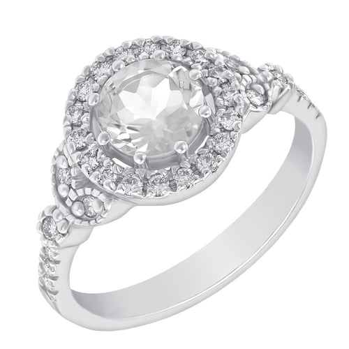 Verlobungsring mit Moissanit und lab-grown Diamanten Varana
