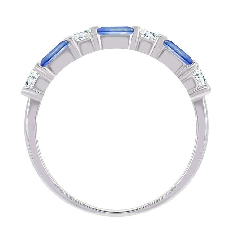 Eleganter Goldring mit Saphiren und Diamanten halbbesetzt Ailee 6411