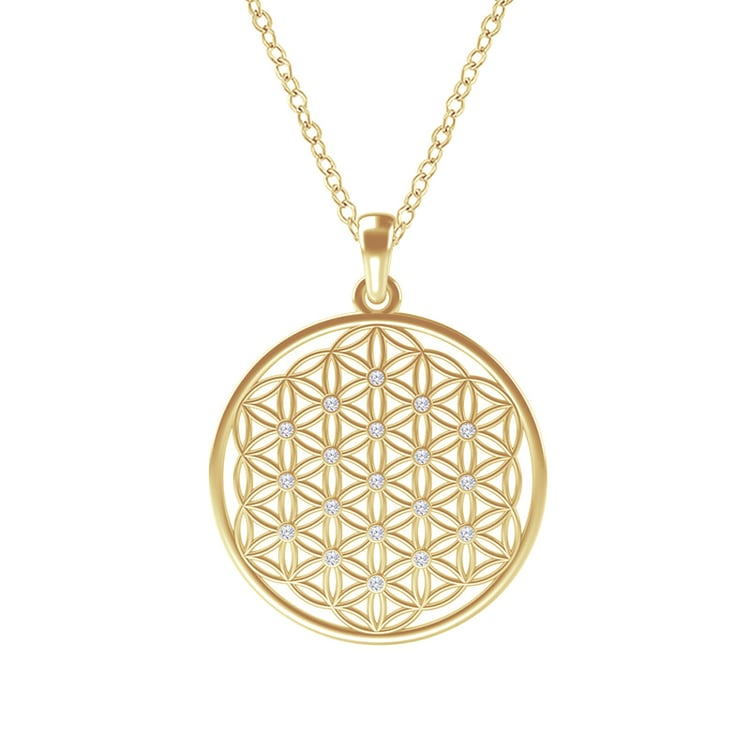 Blüte in der Anhänger mit Diamanten Abelly