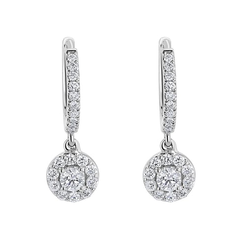 Goldene runde Ohrringe mit 0.13ct natürlichen Diamanten Madhu