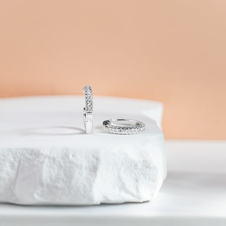 Elegante Gold Creolen mit Diamanten Gomati 151390