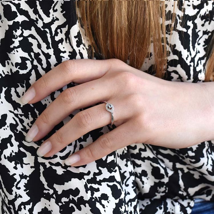 Eleganter Verlobungsring mit Aquamarin Nurisa 82236