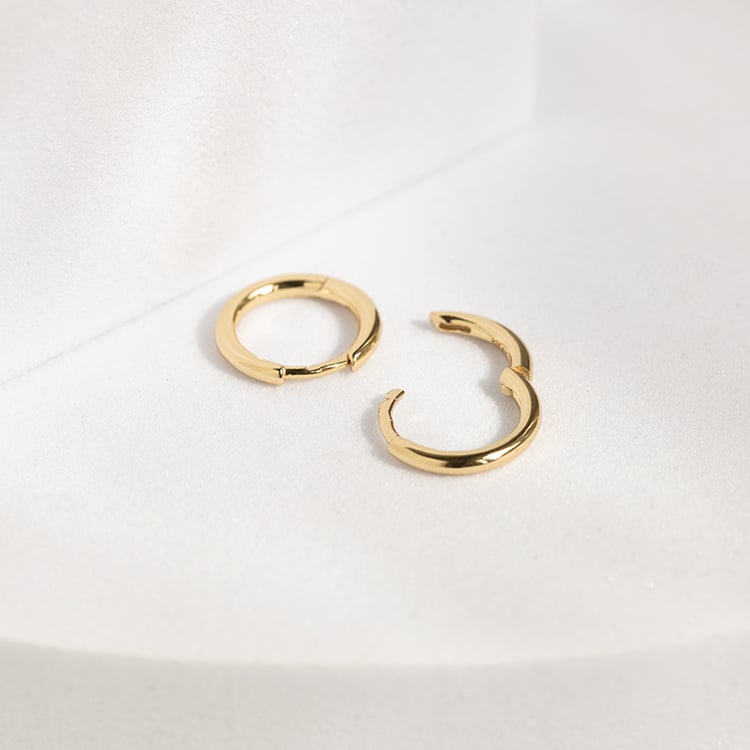 Silberne runde Ohrringe Hiby 143503