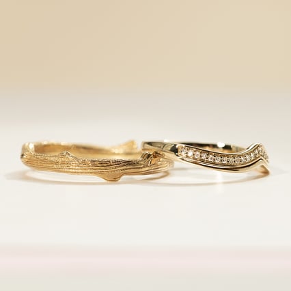 Gebogener Eternity-Ring mit Diamanten Irving