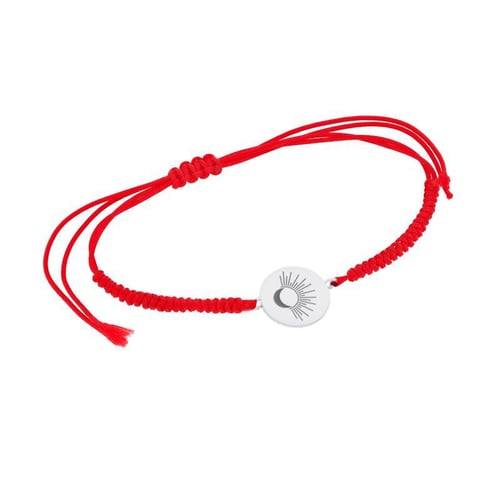 String Armband mit dem Yoga Symbol Sonne und Mond