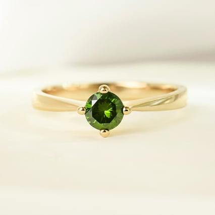 Verlobungsring mit grünem Diamant Mahiya