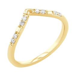 Ehering in V-Form mit Lab Grown Diamanten Patya