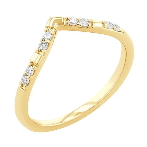 Ehering in V-Form mit Lab Grown Diamanten Patya