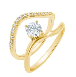 Romantisches Verlobungs-Set mit Lab Grown Diamantringen Kayla