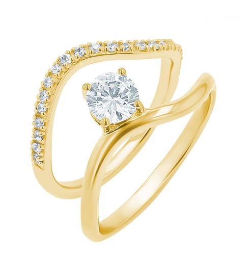 Romantisches Verlobungs-Set mit Lab Grown Diamantringen Kayla