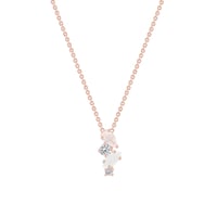 Silber Anhänger mit Topas, Rosenquarz und Mondstein Daisi