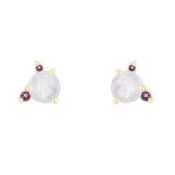 Ohrringe mit Mondstein, Amethyst und Saphir Turgay