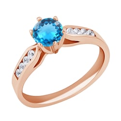 Verlobungsring mit Topas und Diamanten Mita
