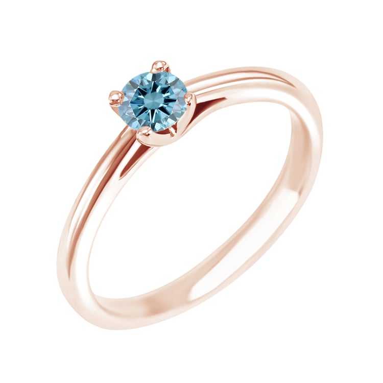Verlobungsring mit einem zertifizierten fancy blauen Lab Grown Diamanten Katya 113704