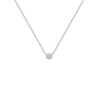 Silberne minimalistische Kette mit Lab Grown Diamanten Glosie
