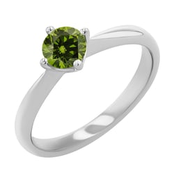 Verlobungsring mit grünem Diamant Mahiya