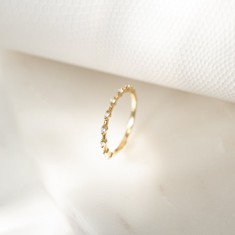 Silberner Eternity Ring mit Lab Grown Diamanten Khalid 135729