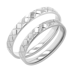 Atypische goldene Trauringe mit Diamanten Myron