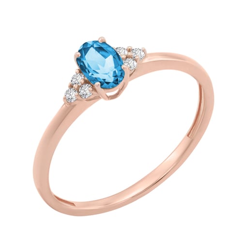 Verlobungsring mit Schweizer Topas und Diamanten Sheldo