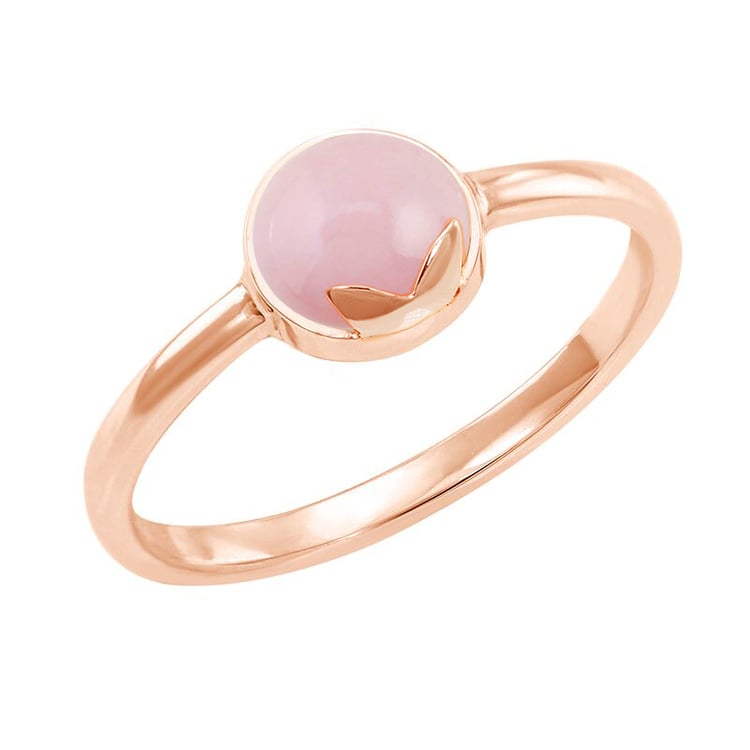 Goldring mit rosa Opal Yana