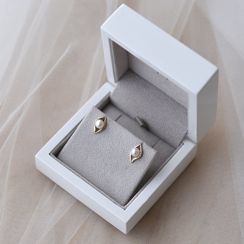 Elegante Ohrringe mit Perlen und Zirkonia Rochelle