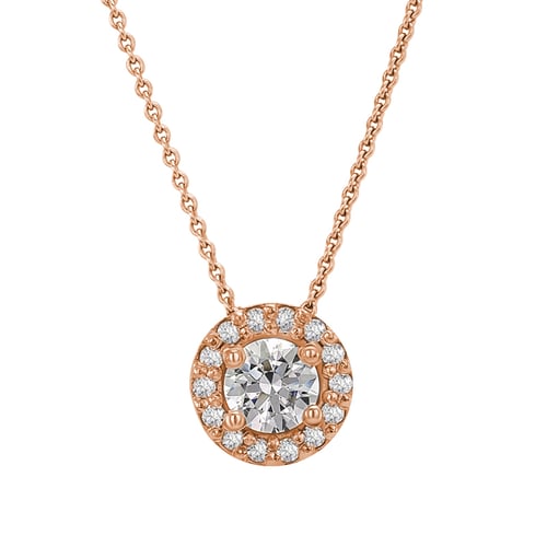Halo-Anhänger mit Diamanten Vicky