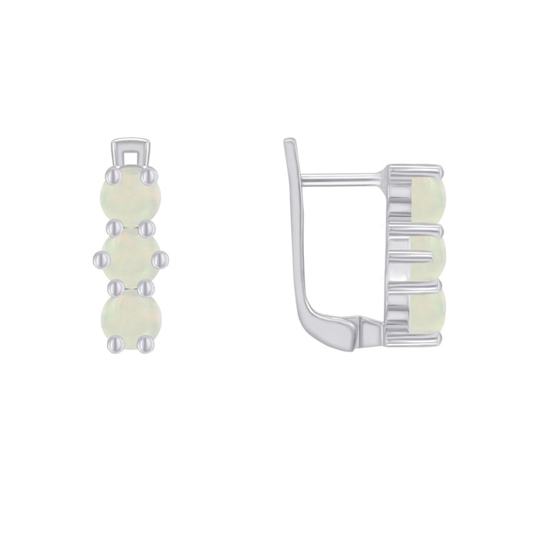 Moderne Ohrhänger aus Silber mit natürlichen Opalen Miuccia 48029