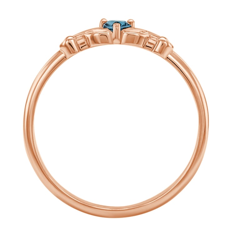 Rosegold Ring mit Topas Herzen 30403