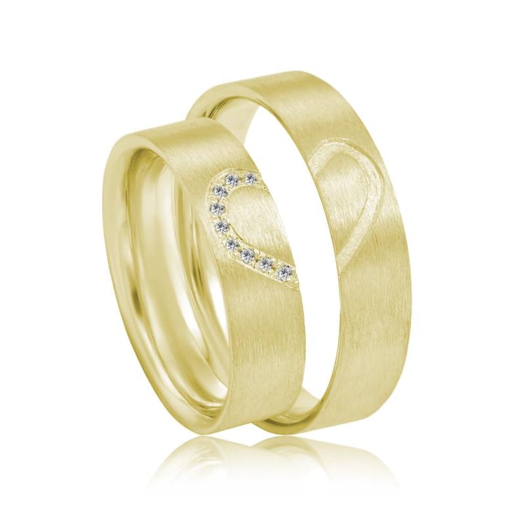 Ehering mit Diamanten 23486