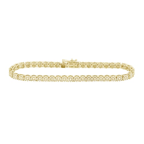 Elegantes silbernes Tennis Armband mit Diamanten Ramess