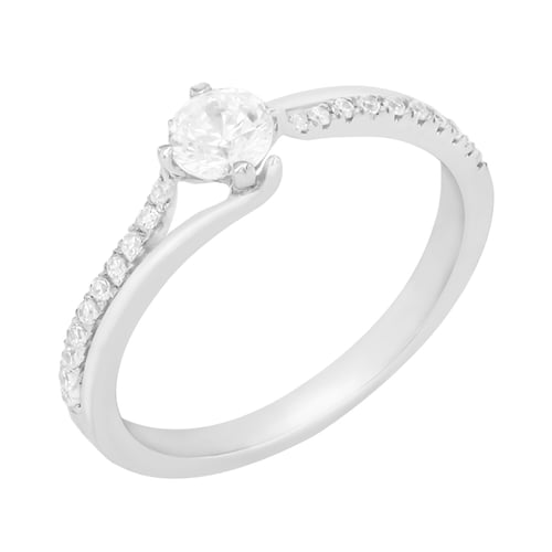 Verlobungsring mit seitlichen Diamanten Lileas