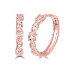 Creolen im Vintagestil mit Diamanten Nedim
