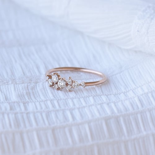 Set aus Cluster Schmuck mit Diamanten Spark