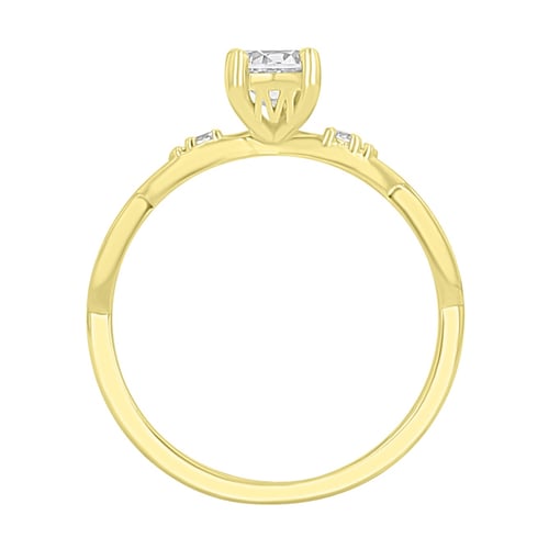Verlobungsring mit Buchstaben und Lab Grown Diamanten Mileva