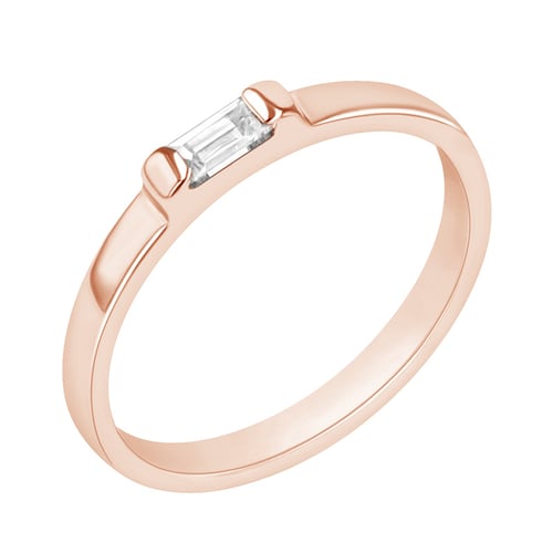Zarter Ring mit einem Moissanit Xenia