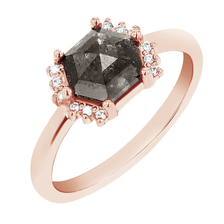 Goldener Ring mit Salt and Pepper Diamanten Wiley 125671