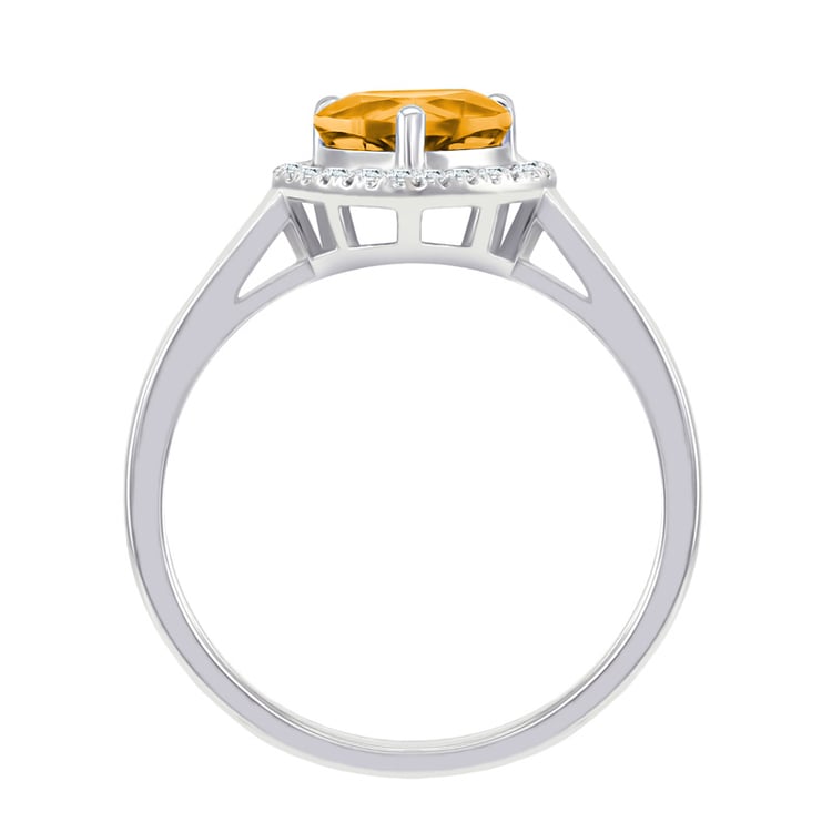 Goldring mit Citrinherz und Diamanten Connelly 35454